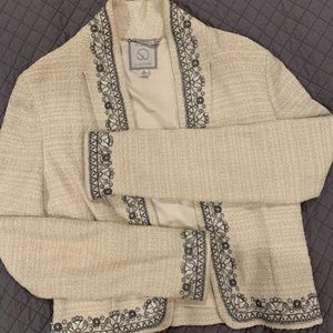 St John pearl white dressy blazer